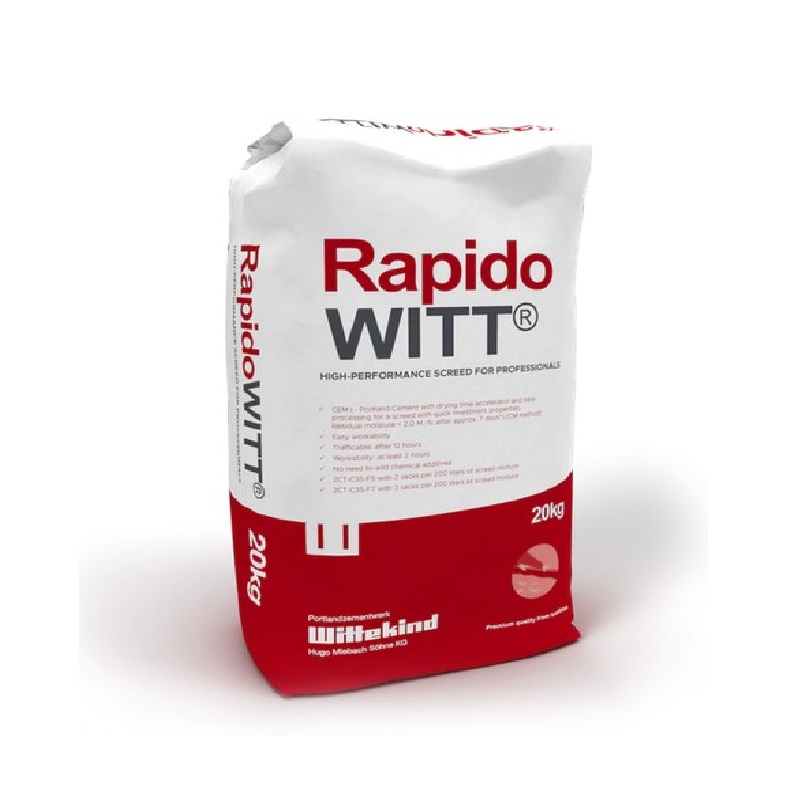 RapidoWITT® Der CEM I 42,5 N (ct)Der Hochleistungs-UB-Zement mit sehr kurzer Belegreife